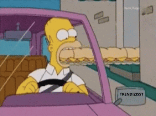Homer Simpson Driving Pink Car Trendizisst Box