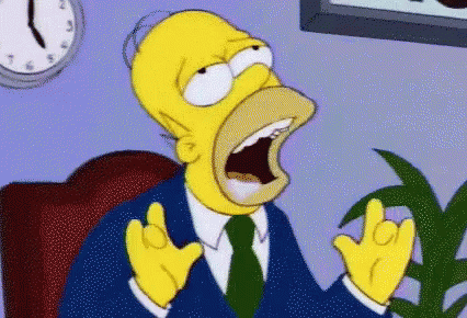 Homer Simpson Drooling Counting Finger GIF