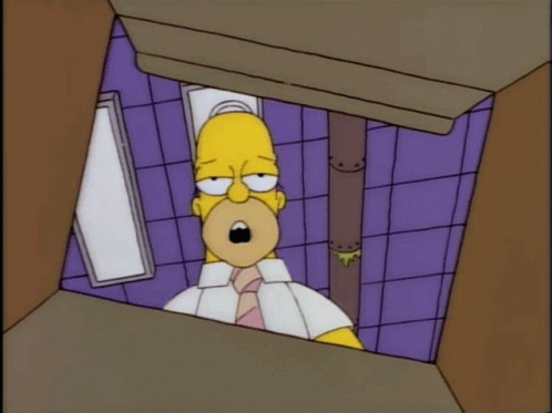 Homer Simpson Drooling Splash On Mirror GIF