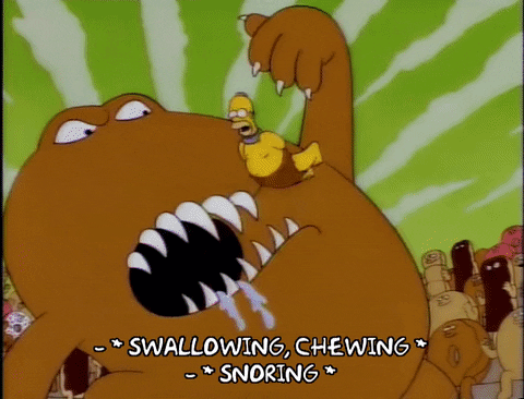 Homer Simpson Drooling Eating GIF