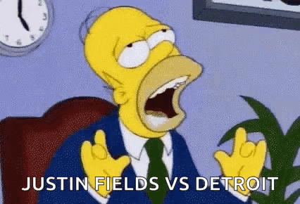 Homer Simpson Drooling Justin Fields Vs Detroit GIF