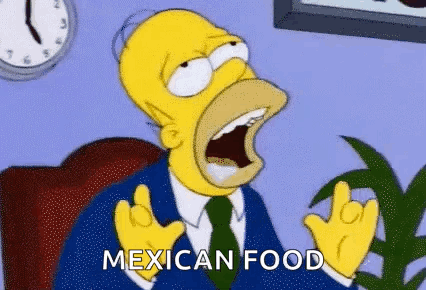 Homer Simpson Drooling Mexican Food GIF