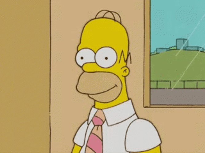 Homer Simpson Drooling Showing Tongue  GIF