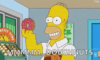Homer Simpson Eating Donut GIF