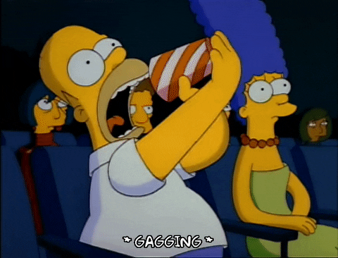 Homer Simpson Eating Popcorn Meme GIF