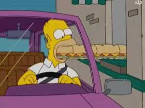 Homer Simpson Eating Sandwich