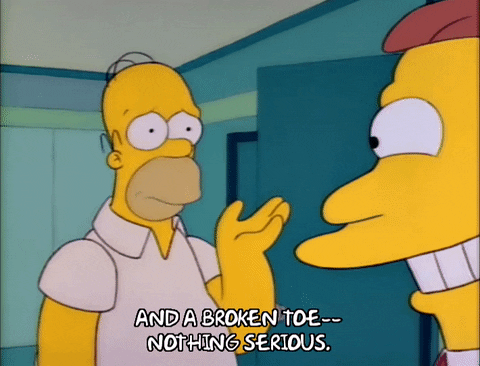 Homer Simpson Feet Hurt Broken Toe GIF