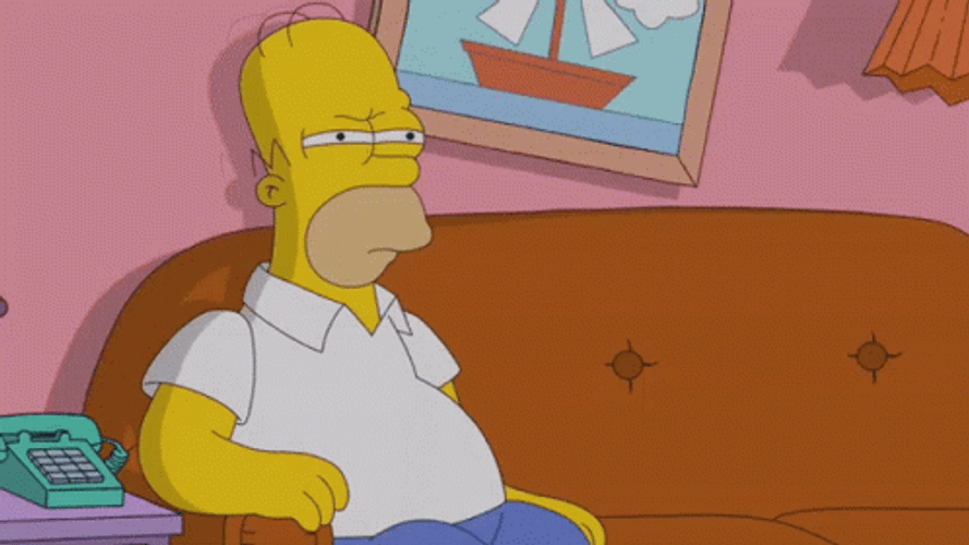 Homer Simpson Fierce Eyes Wearing Shades GIF