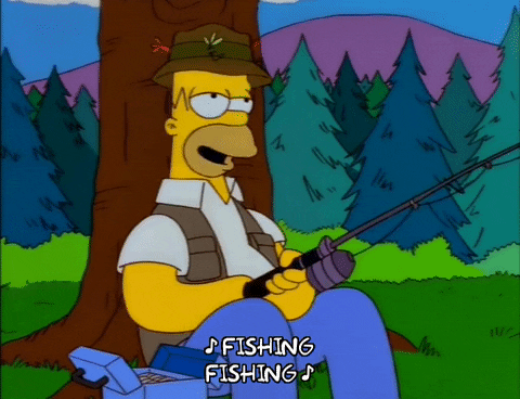 Homer Simpson Fishing Song GIF