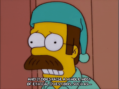 Homer Simpson Free From Guillotine GIF