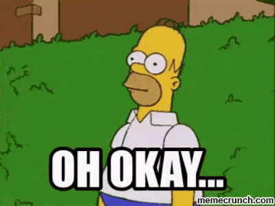 Homer Simpson From The Simpsons Is Standing In The Grass With The Words `` Oh Okay '' . GIF
