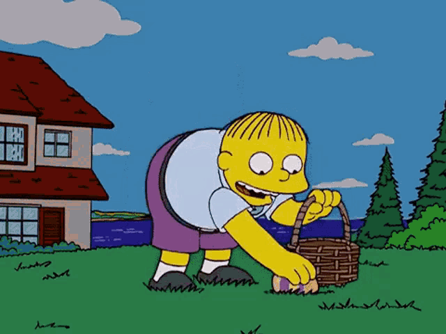Homer Simpson Funny Easter Egg Hunt GIF