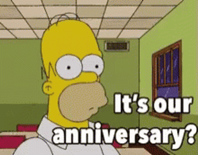Homer Simpson Funny Happy Anniversary Forgotten GIF
