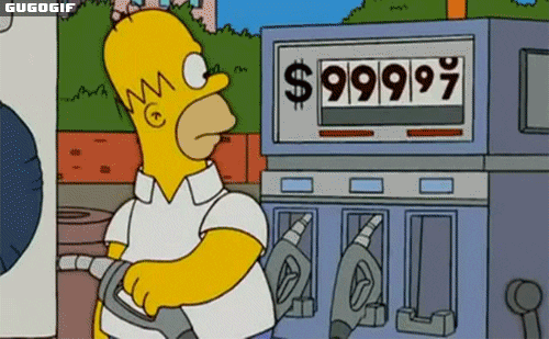 Homer Simpson Gas Station GIF
