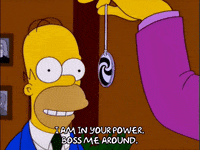 Homer Simpson Getting Hypnotized By Spiral Necklace GIF