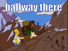Homer Simpson Half Way There GIF