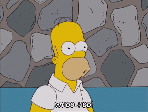 Homer Simpson Happy Happy Joy Joy GIF