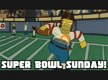 Homer Simpson Happy Super Bowl Sunday GIF