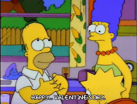 Homer Simpson Happy Valentine's Day GIF