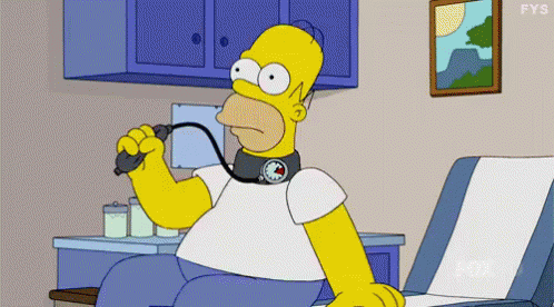 Homer Simpson High Blood Pressure Epic Checking GIF