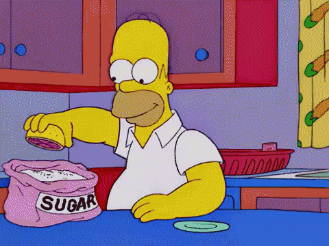 Homer Simpson Holding Bag Of Sugar GIF