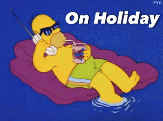 Homer Simpson Holiday Mode GIF