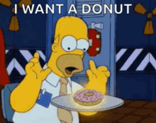 Homer Simpson Hungry Excited Fingers I Want A Donut GIF