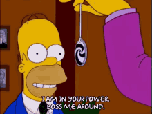 Homer Simpson Hypnosis I'm In Your Power Boss Me GIF