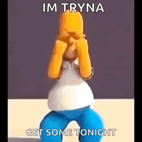 Homer Simpson Im Tryna Get Some Tonight GIF