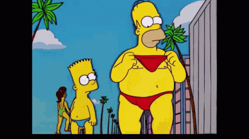 Homer Simpson In Bikini GIF