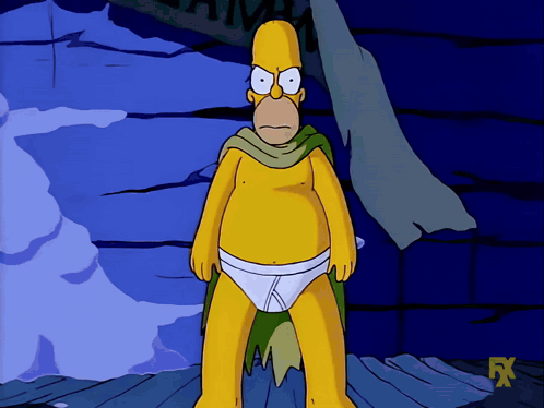 Homer Simpson In Green Cape GIF