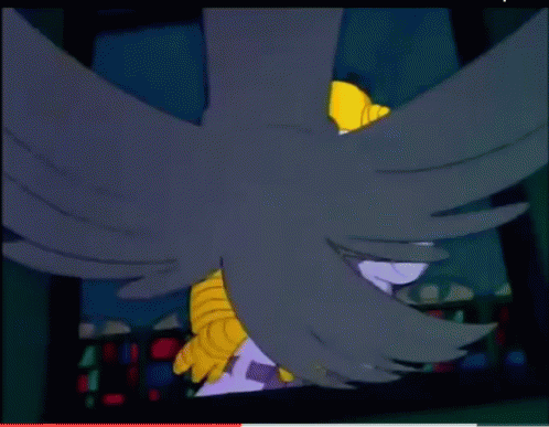 Homer Simpson in Purple Robe with X's