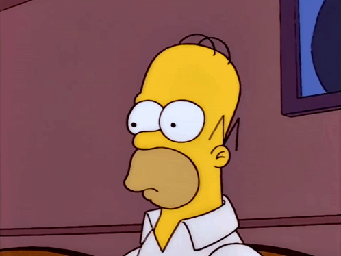 Homer Simpson Cartoon Character With Big Nose GIF