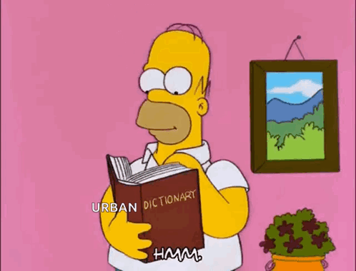 Homer Simpson Is Holding An Urban Dictionary GIF