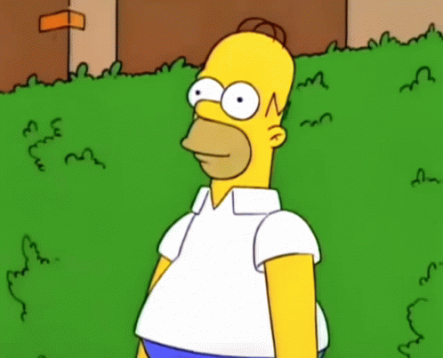 Homer Simpson Is Standing In A Grassy Field GIF