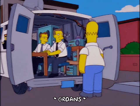 Homer Simpson Kicked Out Of Pizza Van GIF