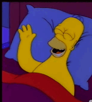 Homer Simpson Laying In Bed With His Eyes Closed GIF