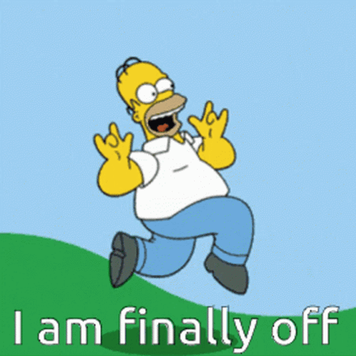 Homer Simpson Leaving Work GIF
