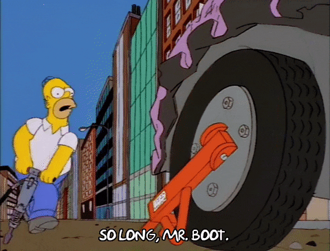 Homer Simpson Lifting A Jackhammer GIF