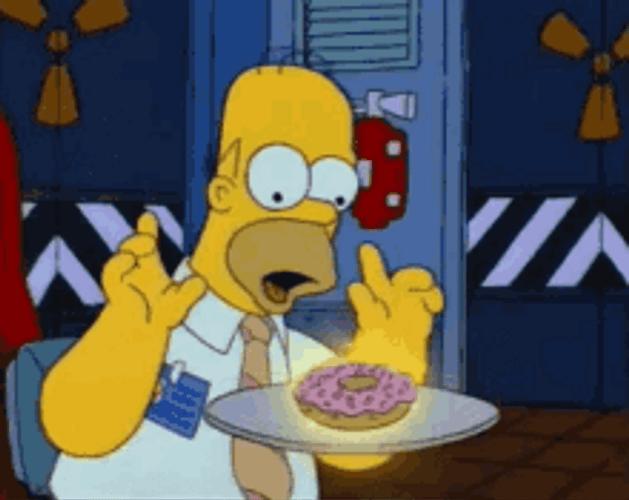 Homer Simpson Magical Donut Excited Fingers GIF