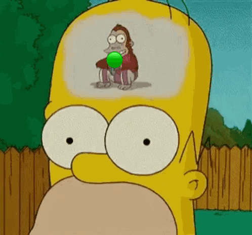 Homer Simpson Monkey In Mind GIF