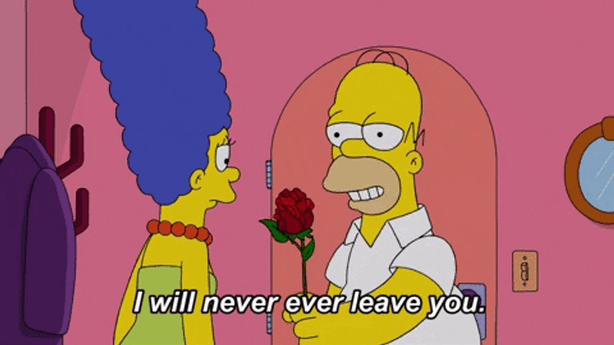Homer Simpson Never Leave Rose GIF