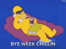 Homer Simpson on Blanket Talking Phone Drinking