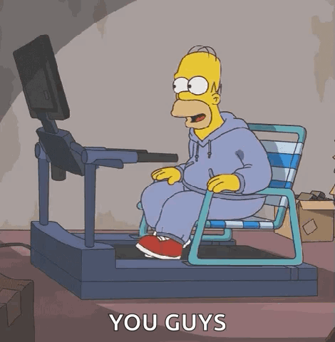 Homer Simpson On Treadmill GIF