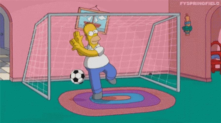 Homer Simpson Playing Soccer GIF 