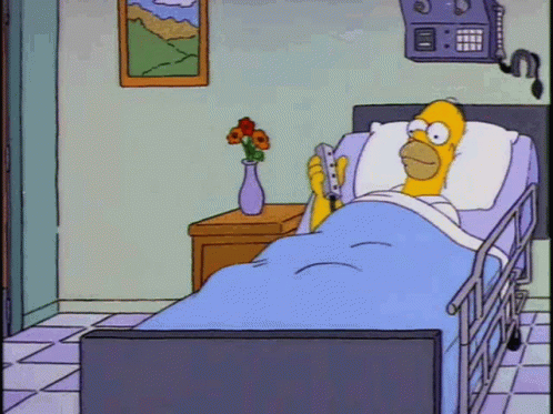 Homer Simpson Playing With Hospital Bed GIF
