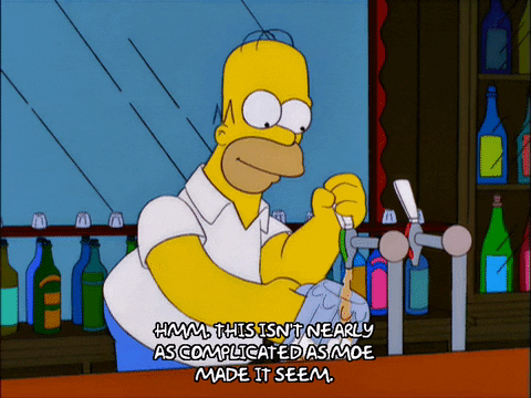 Homer Simpson Pouring Beer GIF