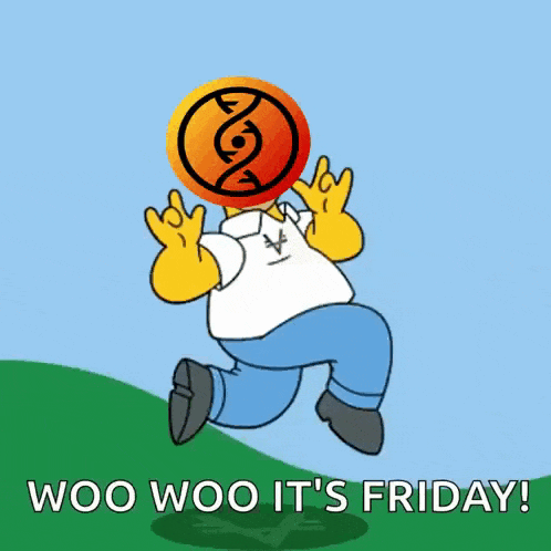 Homer Simpson Running On Hill Woo Woo Its Friday GIF
