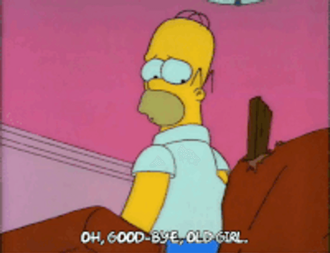 Homer Simpson Sad Goodbye GIF