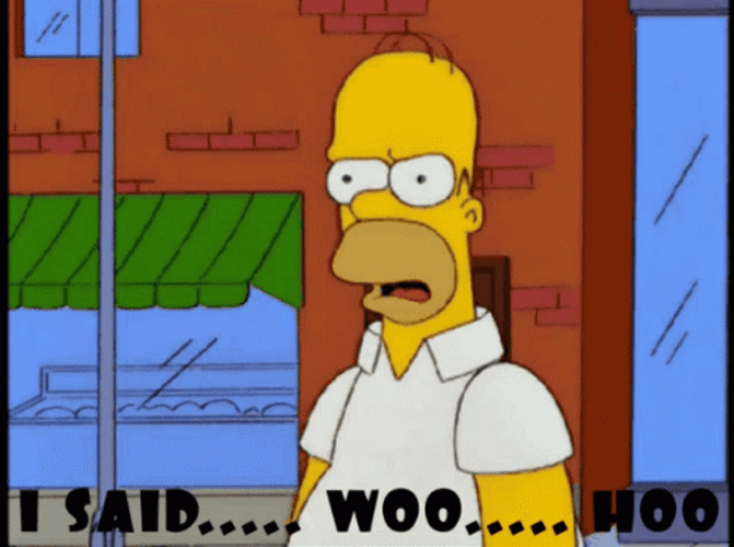 Homer Simpson Sarcasm Sarcastic Woo Woo GIF